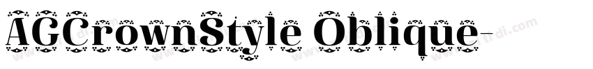 AGCrownStyle Oblique字体转换